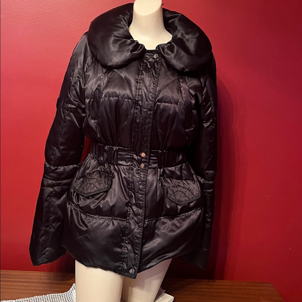 Like new Elegant A.B.S. Silver label Black Puffer Jacket
